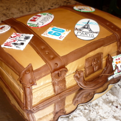 Suitcase W/travel Stickers
