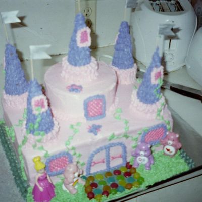 Princess, Care Bear, Butterfly, Castle Cake For Daughter's Birthday