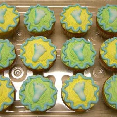 Baby Feet Cupcakes