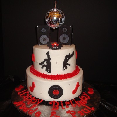 Music And Dance Birthday Cake