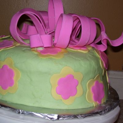 Green And Pink Cake