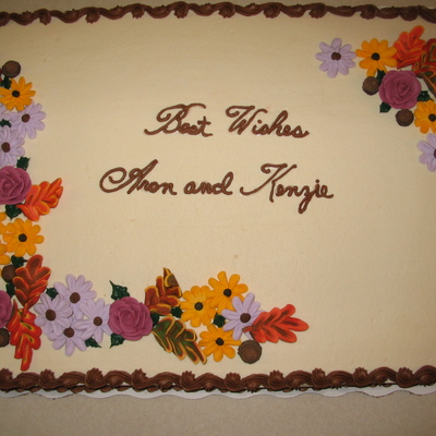 Fall Wedding Sheet Cake