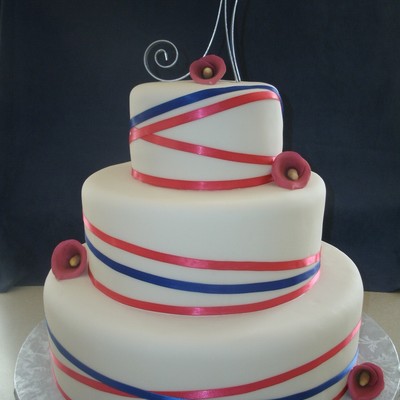Ribbon Wedding Cake