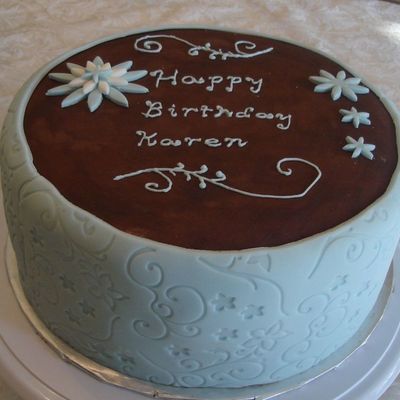 Chocolate And Blue Fondant