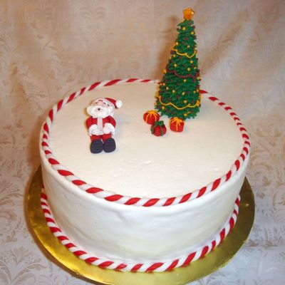 Santa By The Tree