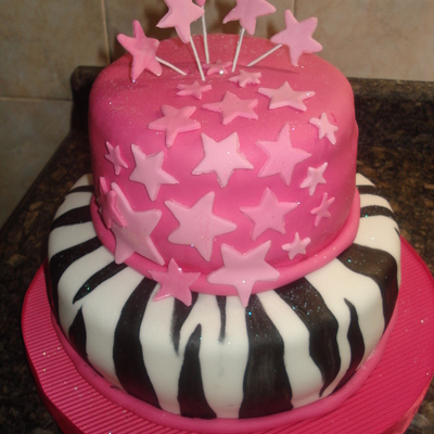 Animal Print And Stars Cake!!