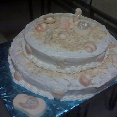 Beach Wedding Shower Cake