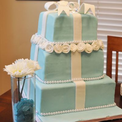 Tiffany Bridal Shower Cake