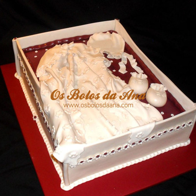 Christening - Baby Dress Box Cake