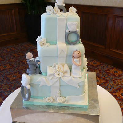 Tiffany Boxes And Diamond Rings Cake