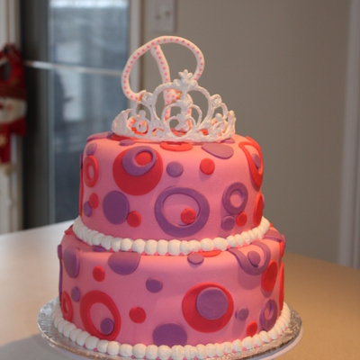 Princess Polka-Dot Birthday Cake