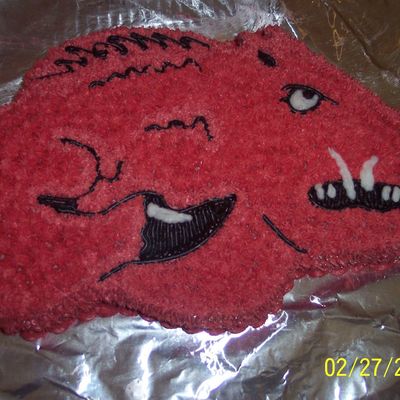 Hand Carved Razorback Cake