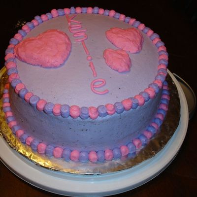 Pink And Purple Birthday Cake