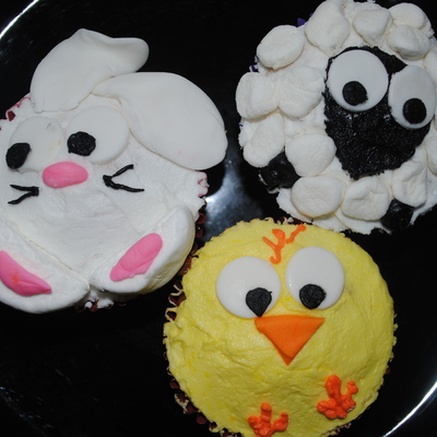 Easter Animal Cupcakes
