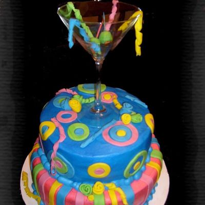 Martini 21St Birthday Cake