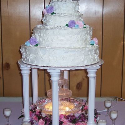 Drop Flower Wedding Cake