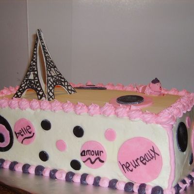 French Themed Sweet 16 Cake