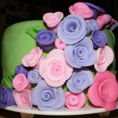 Close Up Of Fondant Roses