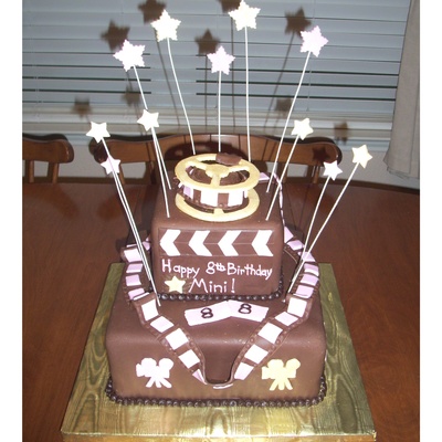 Movie Night Birthday Cake