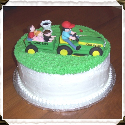 Riding Lawn Mower Birthday Cake