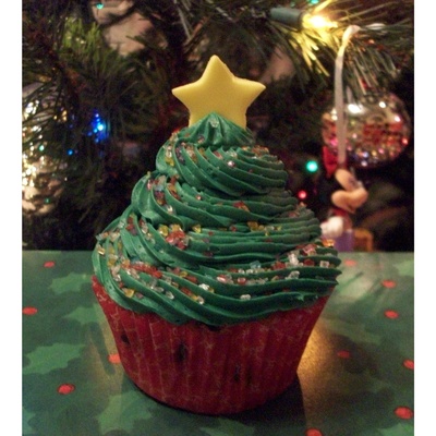 Christmas Tree Cupcake