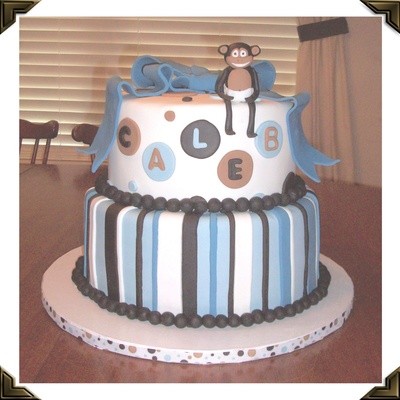 Monkey Baby Shower Cake