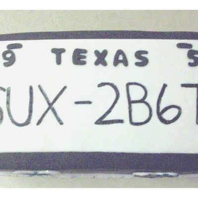 License Plate 60Th Birthday Cake