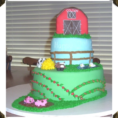 Farm Birthday Cake