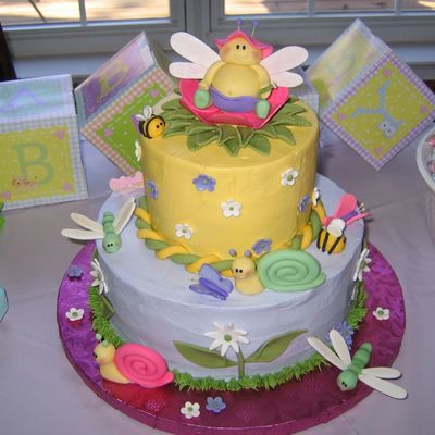 Bug Garden Baby Shower Cake