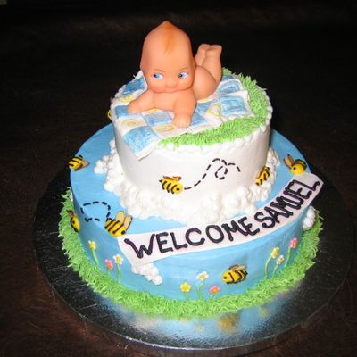 Baby Shower Bumblebee Cake