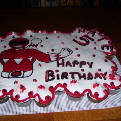 Power Ranger Cupcake Cake