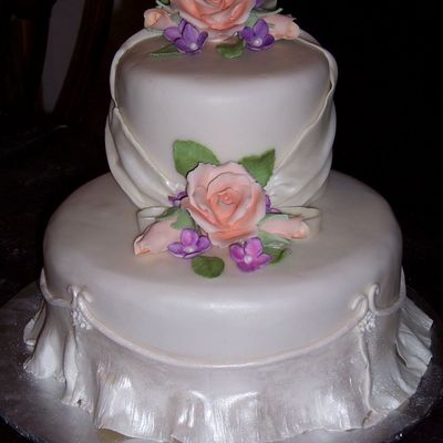 Chocolate Clay Decorated Wedding Cake