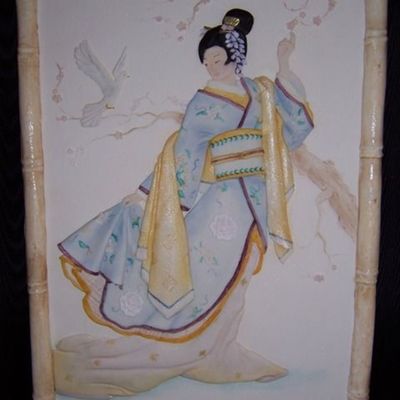 Bas Relief Japanese Lady