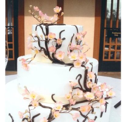 Cherry Blossom Wedding Cake