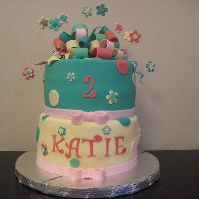 Girly Polka Dots And Flowers