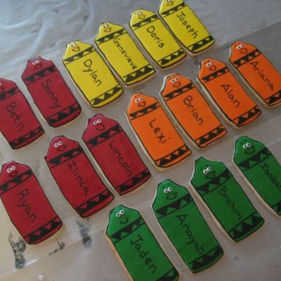 Kindergarten Crayon Cookies