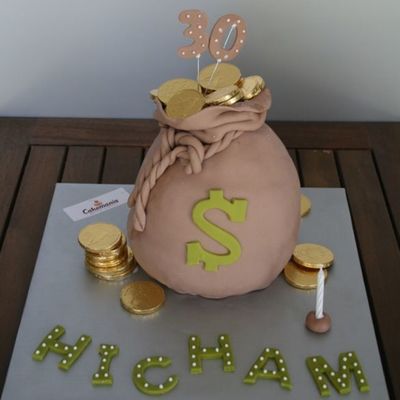 Money Bag Cake