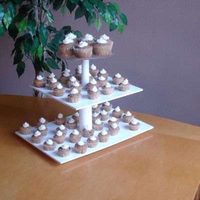 Carrot Cake Mini & Regular Cupcake Tower