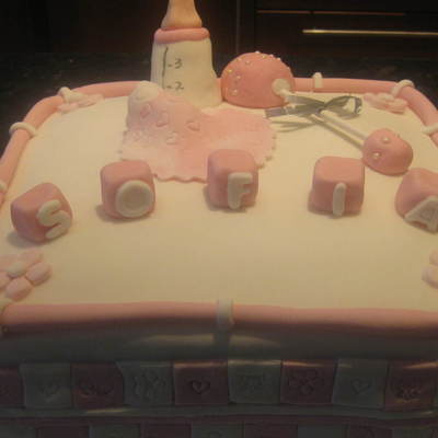Baby Girl Quilt Cake
