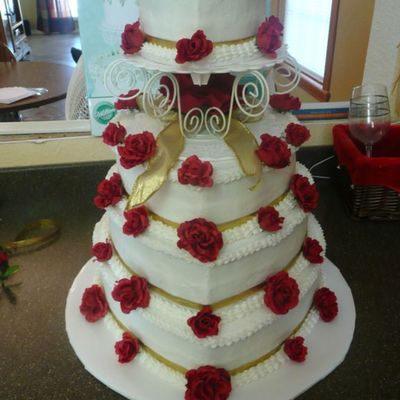 Heart Shaped Wedding Cake