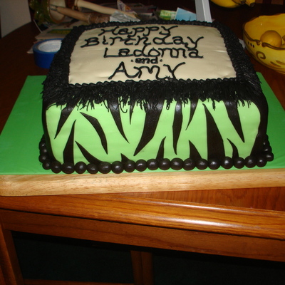 Zebra Birthday Cake