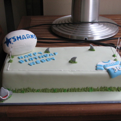 Sharks Footy Cake