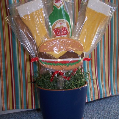 "burger And Beer" Shower Centerpieces