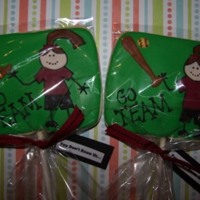 Go Team! Softball Cookies