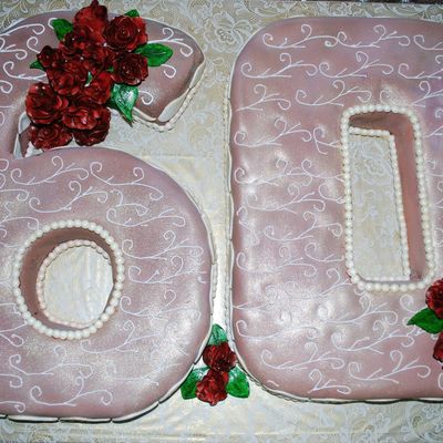 Number 60 Birthday Cake