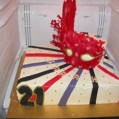 21St Masquerade Birthday Cake
