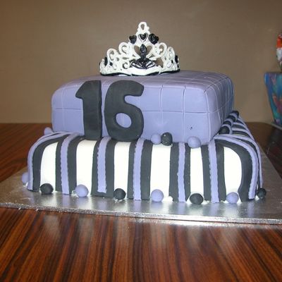 Two Tier 16Th Bithday Cake