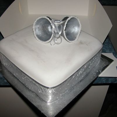 Christmas Cake With Silver Bells