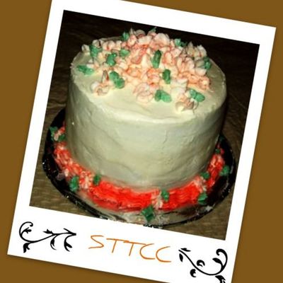 Peach Hydrangea Cake For New Years Eve