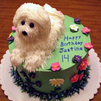 White Dog Cake
